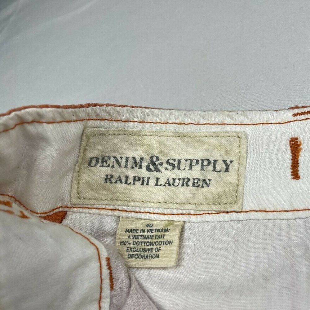 Ralph Lauren Denim Supply Military Cargo Short DS USRL Orange FLAW - Picture 3 of 10